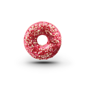 Donut με Φράουλα & Λευκή Σοκολάτα Tεμάχιο